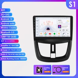 360Camera Android 13 Car Radio For PEUGEOT 207 207CC 2006-2015 Car Multimedia GPS 4G Carplay Intelligent Screen autoradio SWC