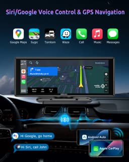 ESSGOO 10.2 Multimedia Video Player Wireless Carplay/Android Auto Car Stereo Radio IPS Touch Screen FM Transmitter USB