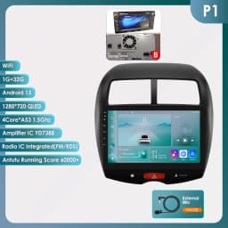 Hizpo 10.1' Car Radio Intelligent Systems For Mitsubishi ASX 1 2010 - 2018 Multimedia CarPlay Android Auto GPS No 2 Din 2din DVD