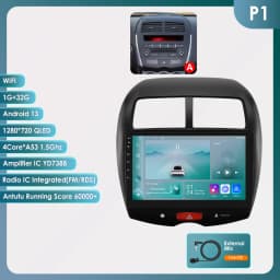 Hizpo 10.1' Car Radio Intelligent Systems For Mitsubishi ASX 1 2010 - 2018 Multimedia CarPlay Android Auto GPS No 2 Din 2din DVD