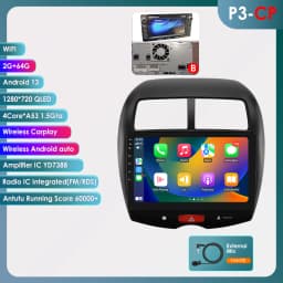 Hizpo 10.1' Car Radio Intelligent Systems For Mitsubishi ASX 1 2010 - 2018 Multimedia CarPlay Android Auto GPS No 2 Din 2din DVD