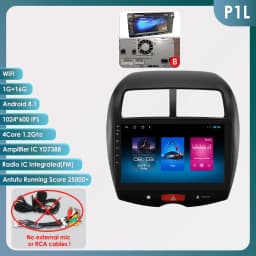 Hizpo 10.1' Car Radio Intelligent Systems For Mitsubishi ASX 1 2010 - 2018 Multimedia CarPlay Android Auto GPS No 2 Din 2din DVD