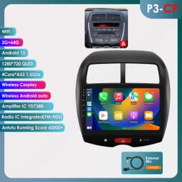 Hizpo 10.1' Car Radio Intelligent Systems For Mitsubishi ASX 1 2010 - 2018 Multimedia CarPlay Android Auto GPS No 2 Din 2din DVD