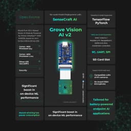 Grove Vision AI v2 - Arm Cortex-M55 & Ethos-U55, TensorFlow and PyTorch supported, Arduino, Raspberry Pi, xiao ESP32C3