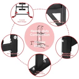 Power Tower with Bench, Pull Up Bar Stand, Dip Bar w/Folding Bench 4 Ropes Strength Training, Multi-Function Fitness Equipment