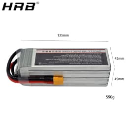 HRB 22.2V 4000mah Lipo 6S Battery XT60 XT90 EC5 For MultiCopter Quadcopter Racing Airplane Buggy Cars Truck RC Parts
