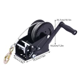 3306.93lbs Manual Winch Hand Crank Winch Boat Winch With 32.81ft Cable 4:1/8:1