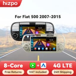 Hizpo 7 Inch 8 Core Car Radio Stereo for FIAT 500 2007-2015 GPS 2din Autoradio CarPlay Android 13 Auto Navigation Head Unit Wifi