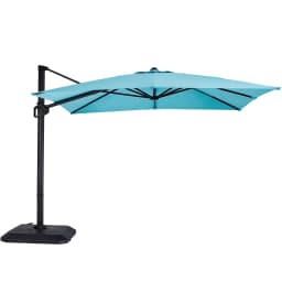 Aluminium Parasol 300 x 300 cm Large Garden Umbrella with Cover Crank Wind Protection Rotatable Tiltable Market Umbrella