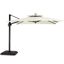 Aluminium Parasol 300 x 300 cm Large Garden Umbrella with Cover Crank Wind Protection Rotatable Tiltable Market Umbrella
