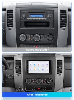 360Camera 2Din Android 14 Car Radio For VW Crafter for Benz Sprinter 2006-2016 Car Multimedia GPS Player 4G DSP SWC Carplay 7862