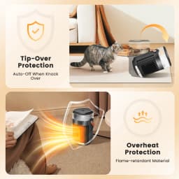 Infrared Auxiliary Heater, Halogen Heater, Infrared Heater, 2 Heat Settings for Operation in the Bedroom, Office, Living Room