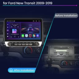 Junsun 10" Button Car Radio for Ford New Transit 2009 GPS Multimedia Stereo BT FM RDS Wireless CarPlay for Apple Android Auto 4G