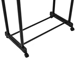 Dresses stand with 2 height adjustable dresses bars, coat rack stand on castors, rolling wardrobe trolley