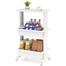 Storage trolley with castors for kitchen, bathroom, office, 45x30x81 cm