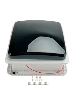 Artudatech 14" RV Caravan Roof Vent 3-Speed Motor RV Fan 12V Skylight With LED Light