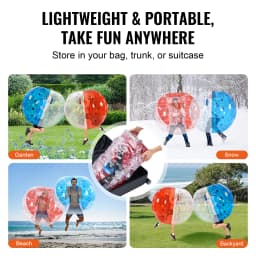 SucceBuy 2-Pack 5FT/1.5M Inflatable Bumper Balls 0.8mm Thick Bubble Soccer Balls Inflatable Zorb Balls for Adults or Children
