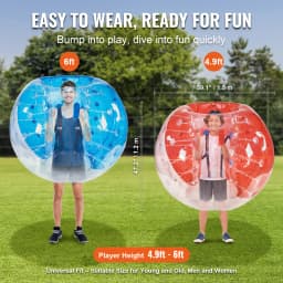 SucceBuy 2-Pack 5FT/1.5M Inflatable Bumper Balls 0.8mm Thick Bubble Soccer Balls Inflatable Zorb Balls for Adults or Children