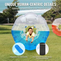 SucceBuy 2-Pack 5FT/1.5M Inflatable Bumper Balls 0.8mm Thick Bubble Soccer Balls Inflatable Zorb Balls for Adults or Children