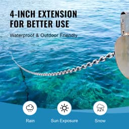 SucceBuy 20'x5/16" Boat Anchor Chain 3/8" Bow Shackles 7120LBS Chain Breaking Load Marine Grade Stainless Steel for Most Anchors