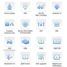 10.1" Hizpo 2Din Android Auto Car Radio for Mercedes Benz Vito W447 2014 - 2021 UI7862 Multimedia 4G BT RDS DSP GPS Navigation