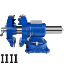 SucceBuy 6'' Jaw Width Bench Vise Double Swivel Rotating Vise Head/Body 360° 30Kn Clamping Force for Clamping Fixing Equipment