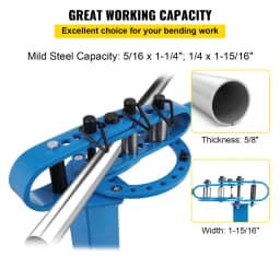 SucceBuy YP-38 Floor Mounted Compact Bender w/ 7 Dies Mutifunctional Telescopic Rubber Handle Copper Steel Tube Bending Tool