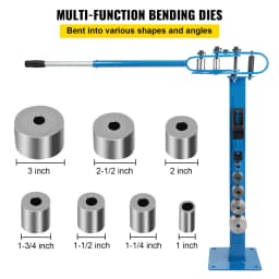SucceBuy YP-38 Floor Mounted Compact Bender w/ 7 Dies Mutifunctional Telescopic Rubber Handle Copper Steel Tube Bending Tool