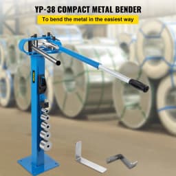 SucceBuy YP-38 Floor Mounted Compact Bender w/ 7 Dies Mutifunctional Telescopic Rubber Handle Copper Steel Tube Bending Tool