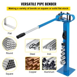 SucceBuy YP-38 Floor Mounted Compact Bender w/ 7 Dies Mutifunctional Telescopic Rubber Handle Copper Steel Tube Bending Tool