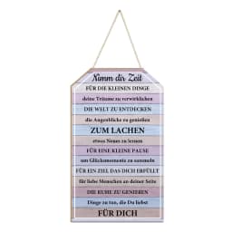Putuo Decor German Inspirational Quotes Wooden Hanging Sign, Wall Art Decoration for Home Farmhouse Cafe Coffee Shop