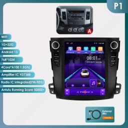 Hizpo 9.7" For Tesla Style Car Radio For Mitsubishi Outlander XI 2 2008- 2011 Android Auto Multimedia Player 4G Wireless Carplay