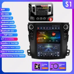 Hizpo 9.7" For Tesla Style Car Radio For Mitsubishi Outlander XI 2 2008- 2011 Android Auto Multimedia Player 4G Wireless Carplay