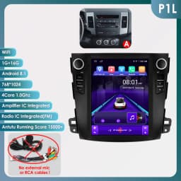 Hizpo 9.7" For Tesla Style Car Radio For Mitsubishi Outlander XI 2 2008- 2011 Android Auto Multimedia Player 4G Wireless Carplay