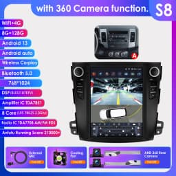 Hizpo 9.7" For Tesla Style Car Radio For Mitsubishi Outlander XI 2 2008- 2011 Android Auto Multimedia Player 4G Wireless Carplay