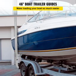 SucceBuy 46" Aluminum Boat Trailer Guide-ons Rust-resistant on 2PCS with Adjustable Width & Boat Accessories with Mounting Parts