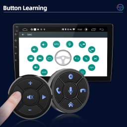 Junsun Universal Car Wireless Steering Wheel Control Button for for Android Car Radio 8 Key Functions Cup Shape With LED Light