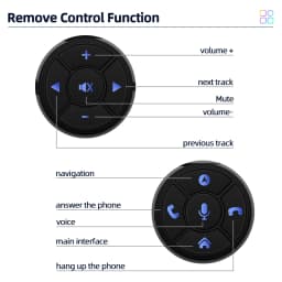 Junsun Universal Car Wireless Steering Wheel Control Button for for Android Car Radio 8 Key Functions Cup Shape With LED Light