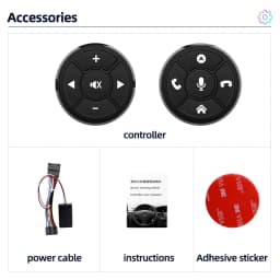 Junsun Universal Car Wireless Steering Wheel Control Button for for Android Car Radio 8 Key Functions Cup Shape With LED Light