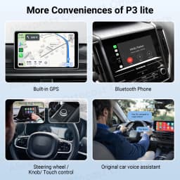 OTTOCAST Android AI Box QCM6125 OttoAiBox P3 Lite Wireless CarPlay for Netflix for Youtuber Built in GPS Car Accessories 4+64G