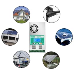 PowMr 60A MPPT Solar Charge Controller Work for 12V 24V 36V 48V Lithium Lead Acid Battery With LCD Display Max PV 160VDC Input