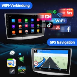 ESSGOO 10" Android 13 4+64G Car Stereo Wireless Carplay GPS Navi Bluetooth FM RDS WIFI For VW Passat B6 B7 CC Magotan 2010-2015