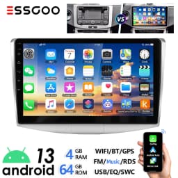 ESSGOO 10" Android 13 4+64G Car Stereo Wireless Carplay GPS Navi Bluetooth FM RDS WIFI For VW Passat B6 B7 CC Magotan 2010-2015