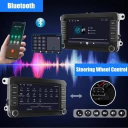 ESSGOO 7in Android 14 Auto CarPlay Car Stereo Radio GPS Navi WIFI RDS FM ASP BT for VW Golf 5 6 Passat B6 B7 Polo Touran Tiguan