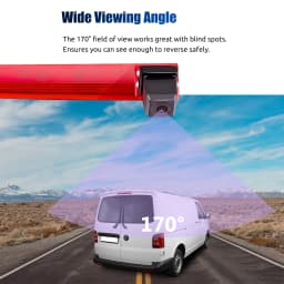 ESSGOO 170 Grad Rear View Reversing Camera for VW Transporter T5 T6 3rd Brake Light Double Doors 8M IP68 Waterproof Night Vision