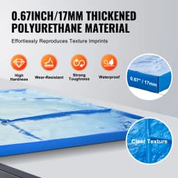 VEVOR Concrete Stamps Mat Concrete Texturing Skin Polyurethane Stamp Stone Tile Texture Mat Slate floor Imprint Concrete Molds