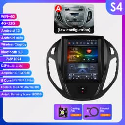 9.7" Hizpo Android13 Autoradio for Ford Tourneo Transit 2012 - 2023 Tesla Style Multimedia GPS RDS DSP 4G Carplay UI7862 360CAM