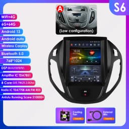 9.7" Hizpo Android13 Autoradio for Ford Tourneo Transit 2012 - 2023 Tesla Style Multimedia GPS RDS DSP 4G Carplay UI7862 360CAM