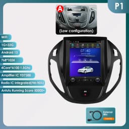 9.7" Hizpo Android13 Autoradio for Ford Tourneo Transit 2012 - 2023 Tesla Style Multimedia GPS RDS DSP 4G Carplay UI7862 360CAM