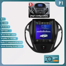 9.7" Hizpo Android13 Autoradio for Ford Tourneo Transit 2012 - 2023 Tesla Style Multimedia GPS RDS DSP 4G Carplay UI7862 360CAM